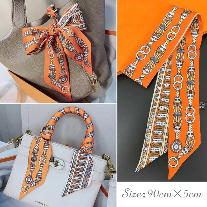 Women Fashion Necktie - Kadınlar için moda ince ipek eşarp