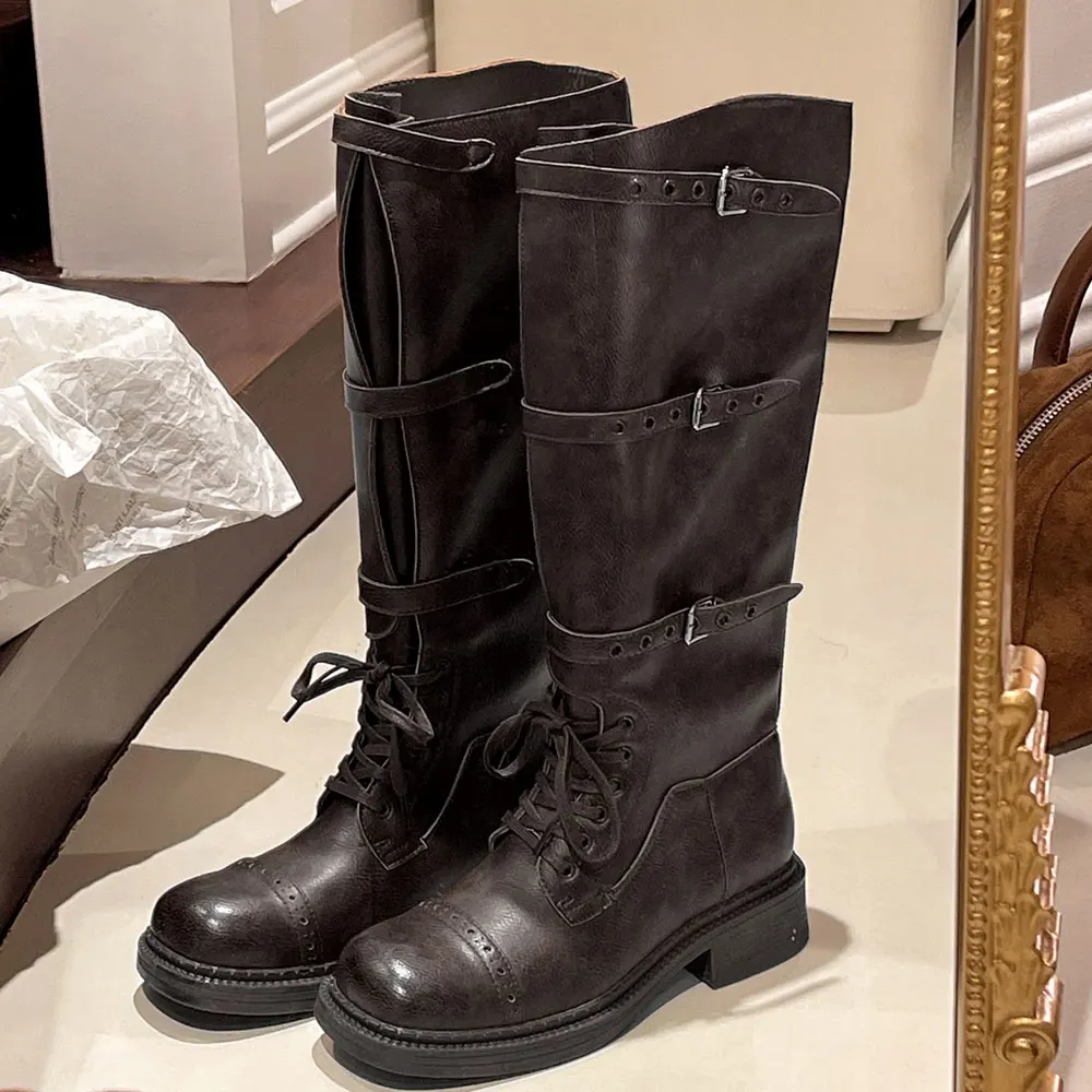 Kadın Diz Yüksek Çizmeler Vint - Women'S Fashion Knee High Boots incelemesi ve fiyatı