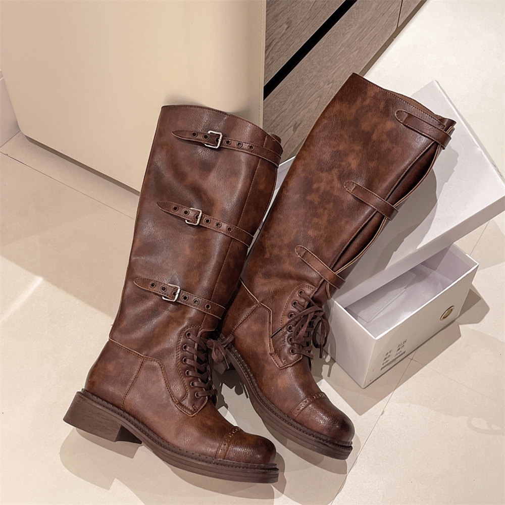 Kadın Diz Yüksek Çizmeler Vint - Women'S Fashion Knee High Boots incelemesi ve fiyatı